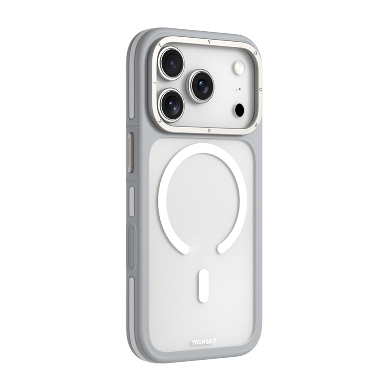 Apple iPhone 17 Pro Max Kılıf M-safe Şarj Özellikli Youngkit Rock Sand Serisi Kapak - 16