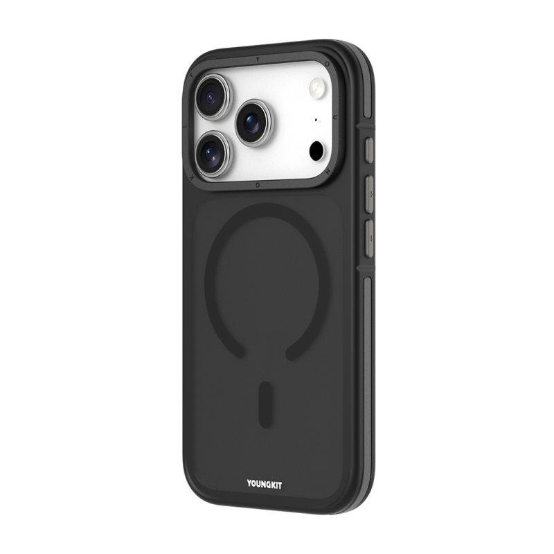 Apple iPhone 17 Pro Max Kılıf M-safe Şarj Özellikli Youngkit Rock Sand Serisi Kapak - 8