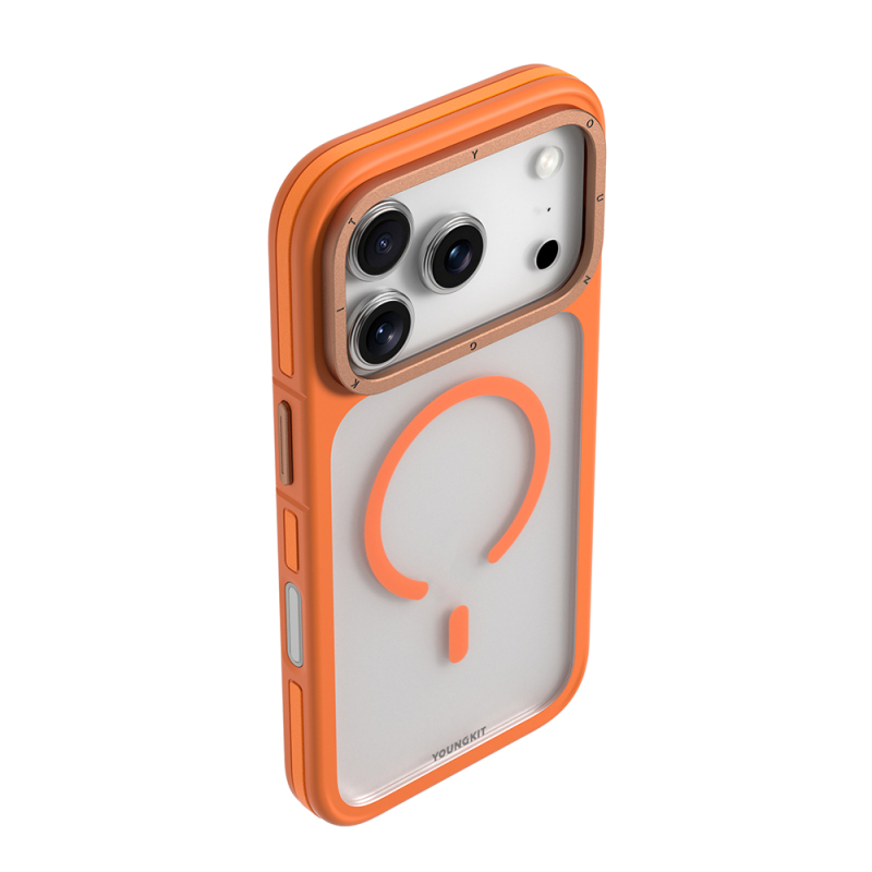 Apple iPhone 17 Pro Max Kılıf M-safe Şarj Özellikli Youngkit Rock Sand Serisi Kapak - 18