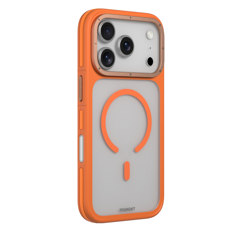 Apple iPhone 17 Pro Max Kılıf M-safe Şarj Özellikli Youngkit Rock Sand Serisi Kapak - 2