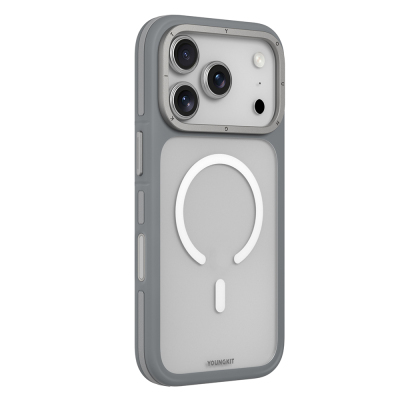 Apple iPhone 17 Pro Max Kılıf M-safe Şarj Özellikli Youngkit Rock Sand Serisi Kapak - 3