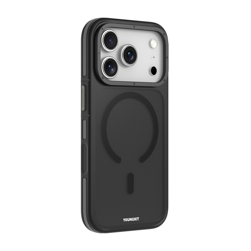 Apple iPhone 17 Pro Max Kılıf M-safe Şarj Özellikli Youngkit Rock Sand Serisi Kapak - 4