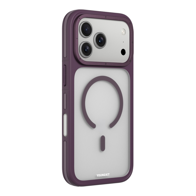 Apple iPhone 17 Pro Max Kılıf M-safe Şarj Özellikli Youngkit Rock Sand Serisi Kapak - 21