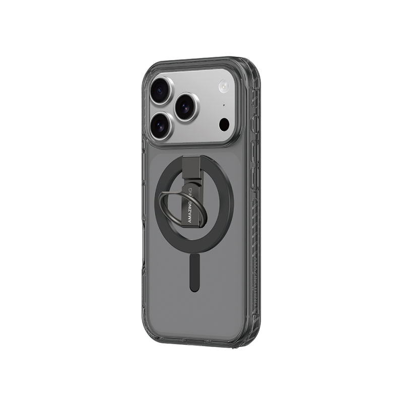 Apple iPhone 17 Pro Max Kılıf M-safe Şarj Özellikli Yüzük Standlı Amazingthing Titan Pro Serisi Kapak - 5