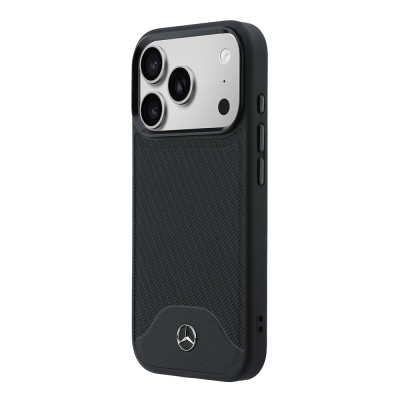 Apple iPhone 17 Pro Max Kılıf Mercedes Benz Orjinal Lisanslı M-safe Şarj Özellikli 3D Metal Logolu Wood Deri Dokumalı Kapak - 2