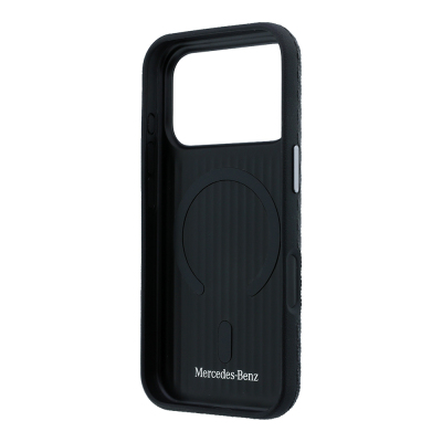Apple iPhone 17 Pro Max Kılıf Mercedes Benz Orjinal Lisanslı M-safe Şarj Özellikli 3D Metal Logolu Wrap Wood Deri Kapak - 7