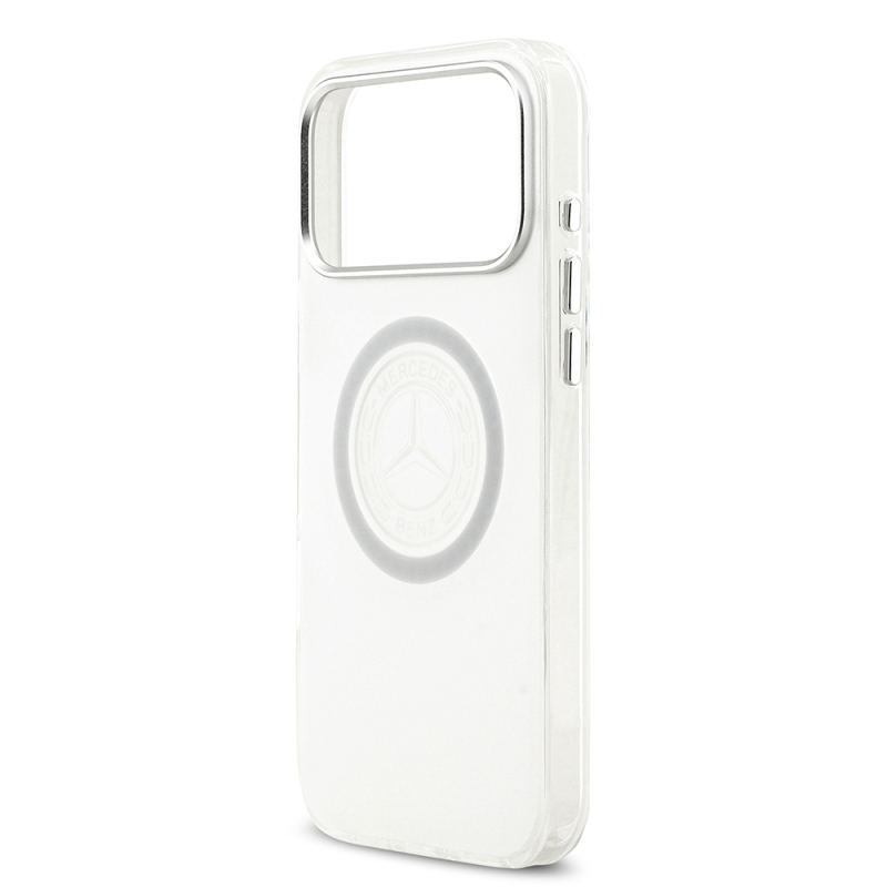 Apple iPhone 17 Pro Max Kılıf Mercedes Benz Orjinal Lisanslı M-safe Şarj Özellikli Buzlu PC Nostaljik Yıldız Dizayn Kapak - 7