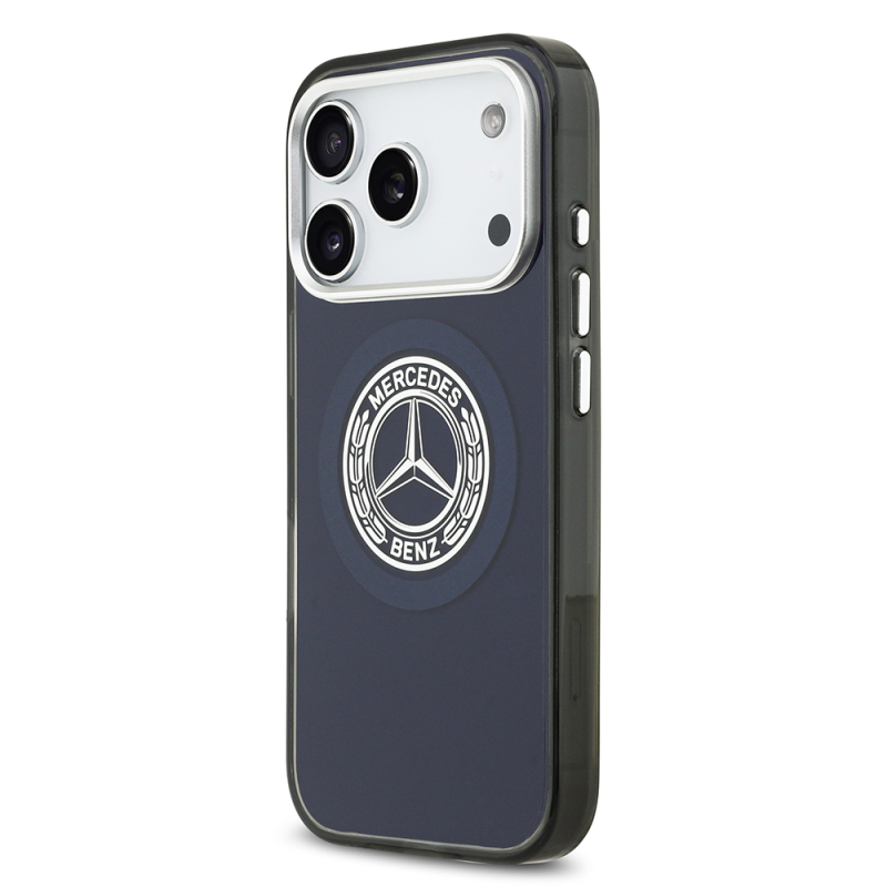 Apple iPhone 17 Pro Max Kılıf Mercedes Benz Orjinal Lisanslı M-safe Şarj Özellikli Çift Katmanlı PC Nostaljik Yıldız Dizayn Kapak - 6