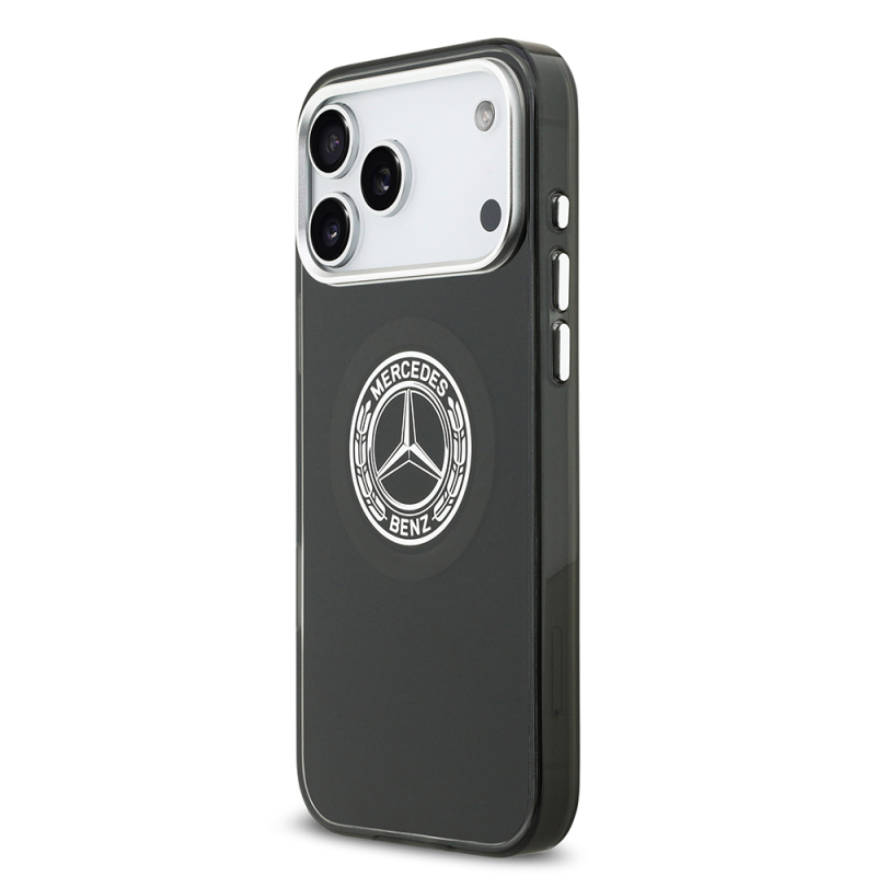 Apple iPhone 17 Pro Max Kılıf Mercedes Benz Orjinal Lisanslı M-safe Şarj Özellikli Çift Katmanlı PC Nostaljik Yıldız Dizayn Kapak - 12