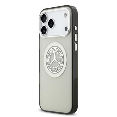 Apple iPhone 17 Pro Max Kılıf Mercedes Benz Orjinal Lisanslı M-safe Şarj Özellikli Çift Katmanlı PC Nostaljik Yıldız Dizayn Kapak - 18