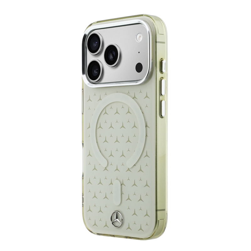Apple iPhone 17 Pro Max Kılıf Mercedes Benz Orjinal Lisanslı M-Safe Şarj Özellikli Çift Katmanlı Yıldız Desenli Dizayn Kapak - 2