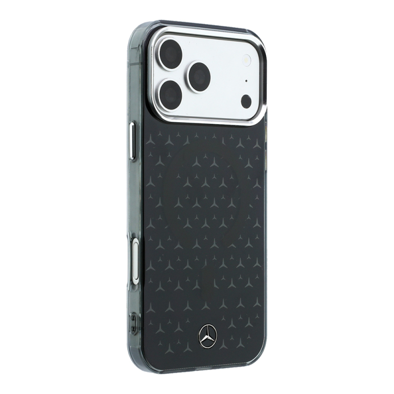 Apple iPhone 17 Pro Max Kılıf Mercedes Benz Orjinal Lisanslı M-Safe Şarj Özellikli Çift Katmanlı Yıldız Desenli Dizayn Kapak - 12