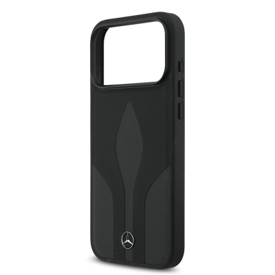 Apple iPhone 17 Pro Max Kılıf Mercedes Benz Orjinal Lisanslı M-safe Şarj Özellikli Dokulu Desenli Deri Kapak - 7