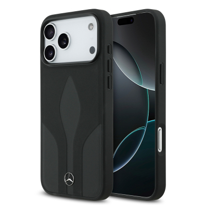 Apple iPhone 17 Pro Max Kılıf Mercedes Benz Orjinal Lisanslı M-safe Şarj Özellikli Dokulu Desenli Deri Kapak - 2
