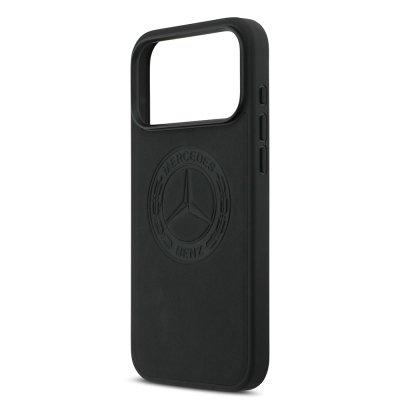 Apple iPhone 17 Pro Max Kılıf Mercedes Benz Orjinal Lisanslı M-safe Şarj Özellikli Hakiki Deri Nostaljik Yıldız Dizayn Kapak - 7