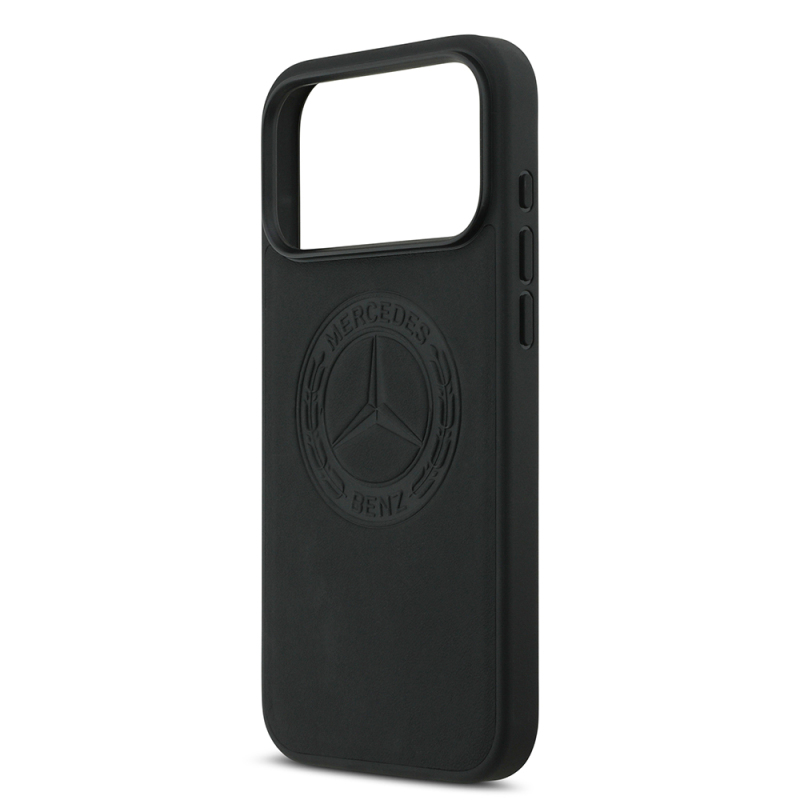 Apple iPhone 17 Pro Max Kılıf Mercedes Benz Orjinal Lisanslı M-safe Şarj Özellikli Hakiki Deri Nostaljik Yıldız Dizayn Kapak - 7