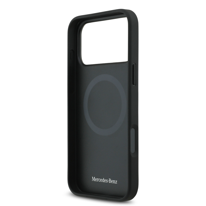 Apple iPhone 17 Pro Max Kılıf Mercedes Benz Orjinal Lisanslı M-safe Şarj Özellikli Hakiki Deri Nostaljik Yıldız Dizayn Kapak - 8