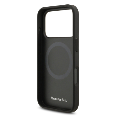 Apple iPhone 17 Pro Max Kılıf Mercedes Benz Orjinal Lisanslı M-safe Şarj Özellikli Hakiki Deri Nostaljik Yıldız Dizayn Kapak - 16