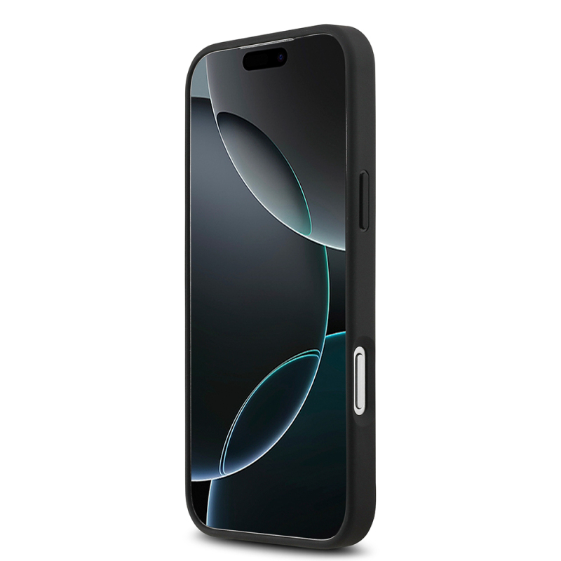Apple iPhone 17 Pro Max Kılıf Mercedes Benz Orjinal Lisanslı M-safe Şarj Özellikli Şeritli Yıldız Desenli Metal Logolu Deri Kapak - 6
