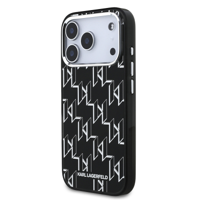 Apple iPhone 17 Pro Max Kılıf Orjinal Lisanslı M-safe Şarj Özellikli Karl Lagerfeld IML Baskılı Monogram Dizayn Kapak - 3