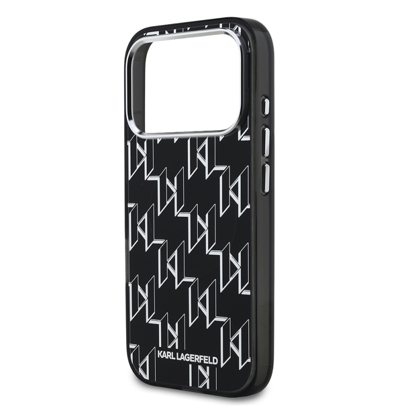 Apple iPhone 17 Pro Max Kılıf Orjinal Lisanslı M-safe Şarj Özellikli Karl Lagerfeld IML Baskılı Monogram Dizayn Kapak - 7