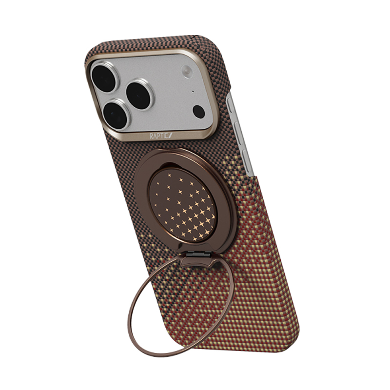 Apple iPhone 17 Pro Max Kılıf Raptic 2in1 Bundle Kit Aramid Skin Serenity Serisi Stand ve Kapak - 3