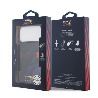 Apple iPhone 17 Pro Max Kılıf Redbull Orjinal Lisanslı M-safe Şarj Özellikli Çift Katmanlı Çizgi Desenli Sert PC MV Kapak - 9