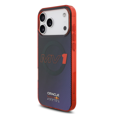 Apple iPhone 17 Pro Max Kılıf Redbull Orjinal Lisanslı M-safe Şarj Özellikli Çift Katmanlı Çizgi Desenli Sert PC MV Kapak - 5