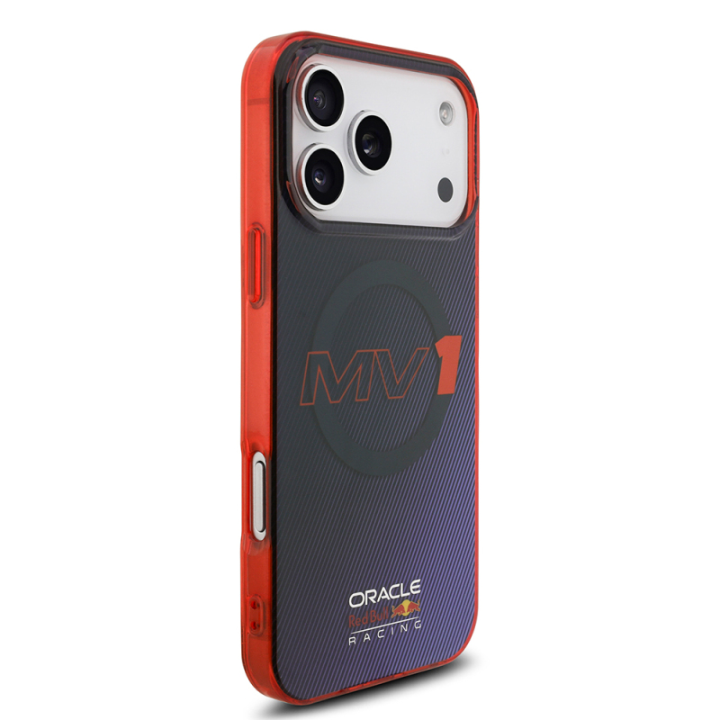 Apple iPhone 17 Pro Max Kılıf Redbull Orjinal Lisanslı M-safe Şarj Özellikli Çift Katmanlı Çizgi Desenli Sert PC MV Kapak - 6