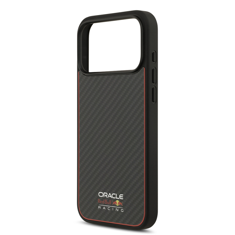 Apple iPhone 17 Pro Max Kılıf Redbull Orjinal Lisanslı M-safe Şarj Özellikli Karbon Fiber Parlayan Logolu Kapak - 7