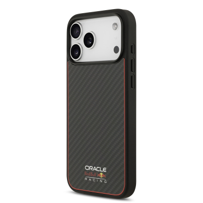 Apple iPhone 17 Pro Max Kılıf Redbull Orjinal Lisanslı M-safe Şarj Özellikli Karbon Fiber Parlayan Logolu Kevlar Kapak - 3