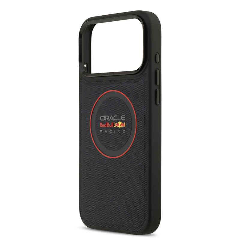 Apple iPhone 17 Pro Max Kılıf Redbull Orjinal Lisanslı M-safe Şarj Özellikli Kırmızı Halka ve Logo Kabartmalı PU Deri Kapak - 8