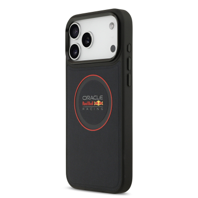 Apple iPhone 17 Pro Max Kılıf Redbull Orjinal Lisanslı M-safe Şarj Özellikli Kırmızı Halka ve Logo Kabartmalı PU Deri Kapak - 4