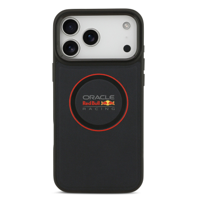 Apple iPhone 17 Pro Max Kılıf Redbull Orjinal Lisanslı M-safe Şarj Özellikli Kırmızı Halka ve Logo Kabartmalı PU Deri Kapak - 5