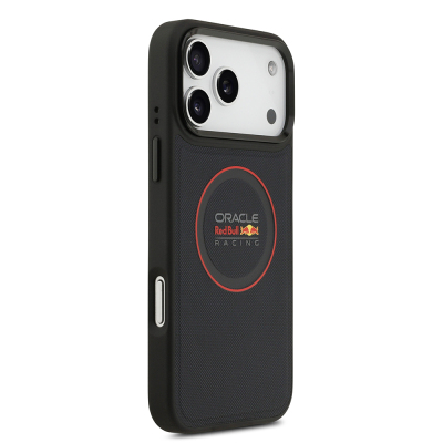 Apple iPhone 17 Pro Max Kılıf Redbull Orjinal Lisanslı M-safe Şarj Özellikli Kırmızı Halka ve Logo Kabartmalı PU Deri Kapak - 6
