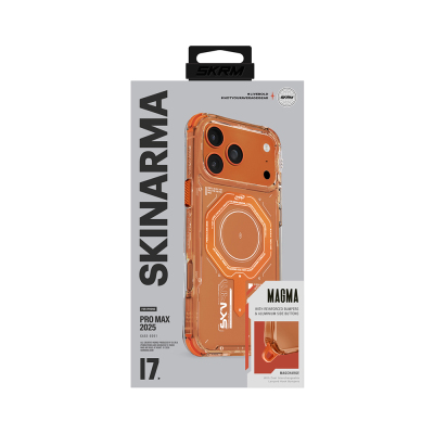 Apple iPhone 17 Pro Max Kılıf SkinArma M-safe Şarj Özellikli Airbag Tasarımlı Magma Kapak - 6