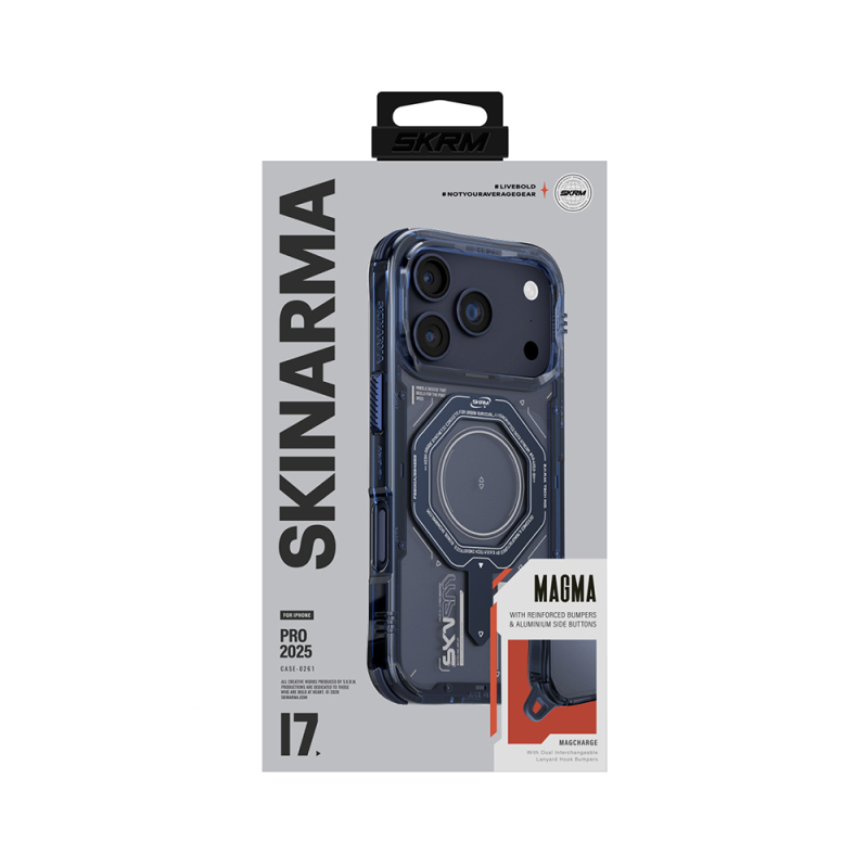 Apple iPhone 17 Pro Max Kılıf SkinArma M-safe Şarj Özellikli Airbag Tasarımlı Magma Kapak - 10