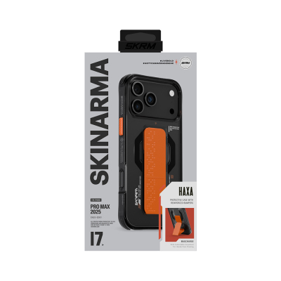 Apple iPhone 17 Pro Max Kılıf Skinarma M-Safe Şarj Özellikli Airbag Tasarımlı Standlı Haxa Kapak - 8