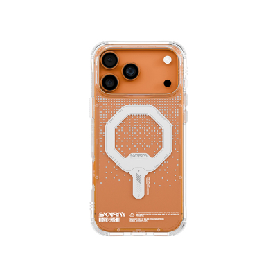 Apple iPhone 17 Pro Max Kılıf Skinarma M-Safe Şarj Özellikli IML Baskılı Holografik MYST Kapak - 2