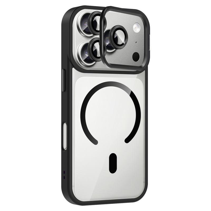 Apple iPhone 17 Pro Max Kılıf Standlı ve Kamera Lens Hediyeli M-Safe Şarj Özellikli Zore Etro Kapak - 14