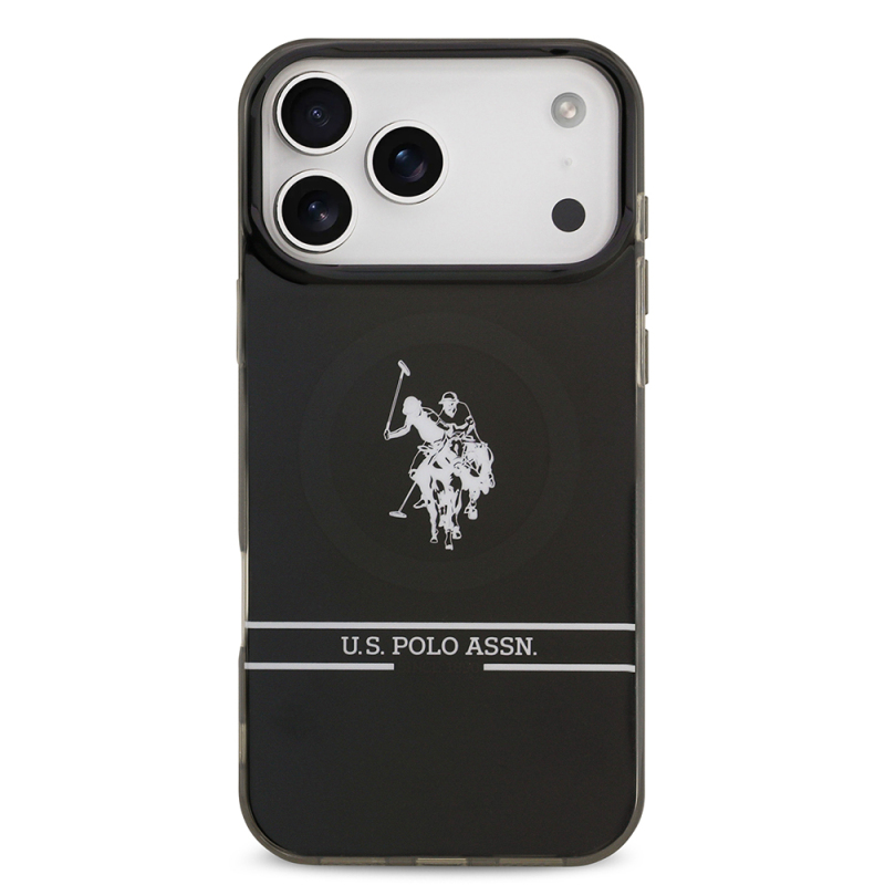 Apple iPhone 17 Pro Max Kılıf U.S. Polo Assn. Orjinal Lisanslı M-safe Şarj Özellikli IML Double Horse Stripe Logolu Kapak - 4