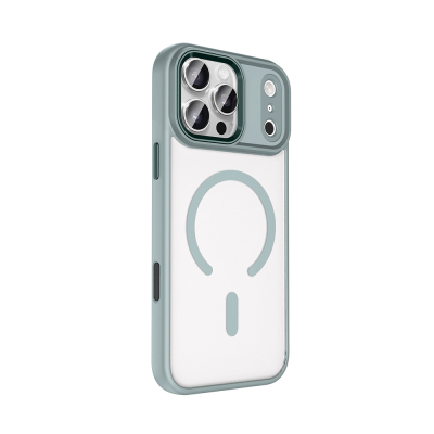 Apple iPhone 17 Pro Max Kılıf Wireless Şarj Özellikli Zore Krom M-safe Silikon Kapak - 7