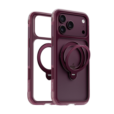 Apple iPhone 17 Pro Max Kılıf Wiwu AG-203 AeroGuard Ultra Serisi M-safe Şarj Özellikli Airbag Tasarımlı Standlı Kapak - 6