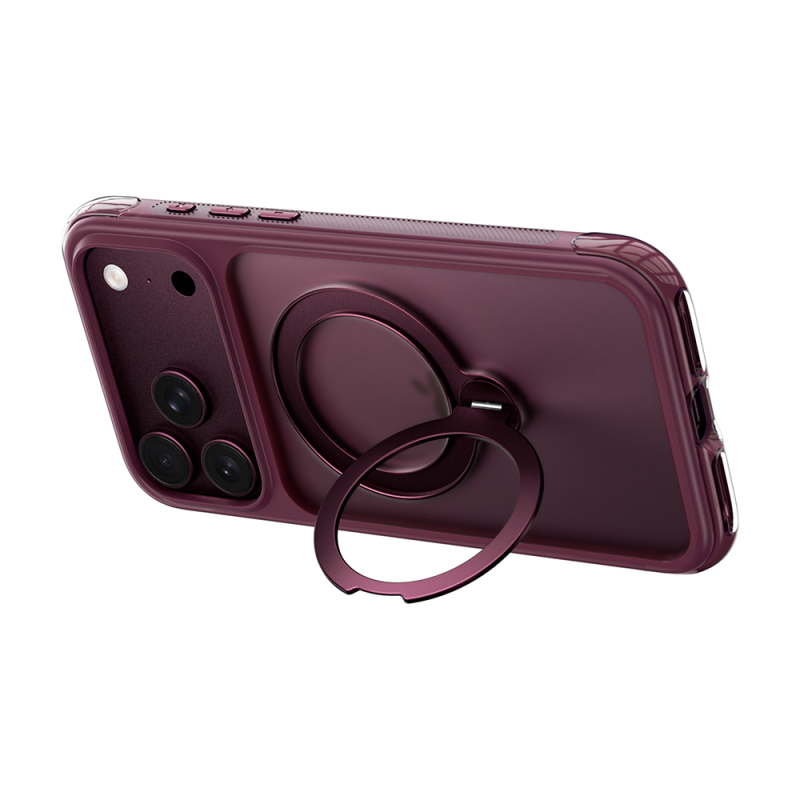 Apple iPhone 17 Pro Max Kılıf Wiwu AG-203 AeroGuard Ultra Serisi M-safe Şarj Özellikli Airbag Tasarımlı Standlı Kapak - 8