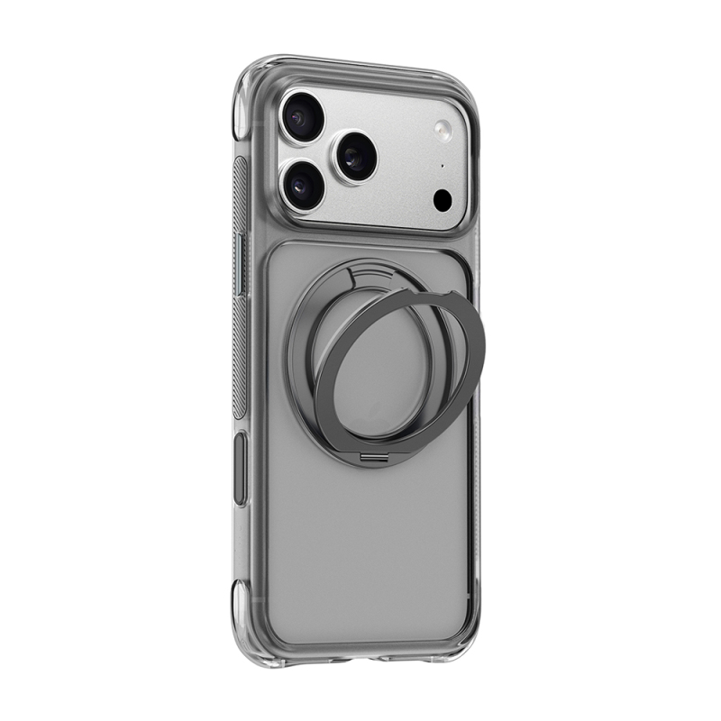 Apple iPhone 17 Pro Max Kılıf Wiwu AG-203 AeroGuard Ultra Serisi M-safe Şarj Özellikli Airbag Tasarımlı Standlı Kapak - 3