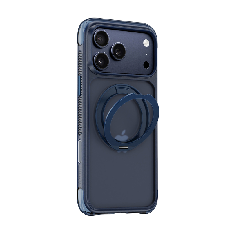 Apple iPhone 17 Pro Max Kılıf Wiwu AG-203 AeroGuard Ultra Serisi M-safe Şarj Özellikli Airbag Tasarımlı Standlı Kapak - 4