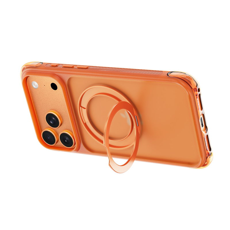 Apple iPhone 17 Pro Max Kılıf Wiwu AG-203 AeroGuard Ultra Serisi M-safe Şarj Özellikli Airbag Tasarımlı Standlı Kapak - 24