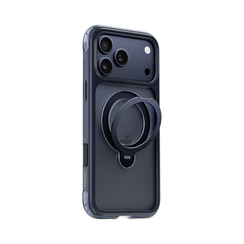 Apple iPhone 17 Pro Max Kılıf Wiwu AS-203 AeroShield Ultra Serisi M-safe Şarj Özellikli Airbag Tasarımlı Standlı Kapak - 4