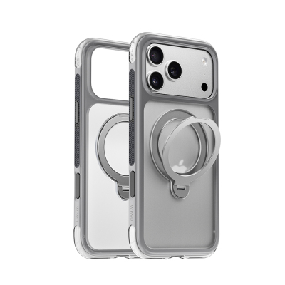 Apple iPhone 17 Pro Max Kılıf Wiwu AS-203 AeroShield Ultra Serisi M-safe Şarj Özellikli Airbag Tasarımlı Standlı Kapak - 2