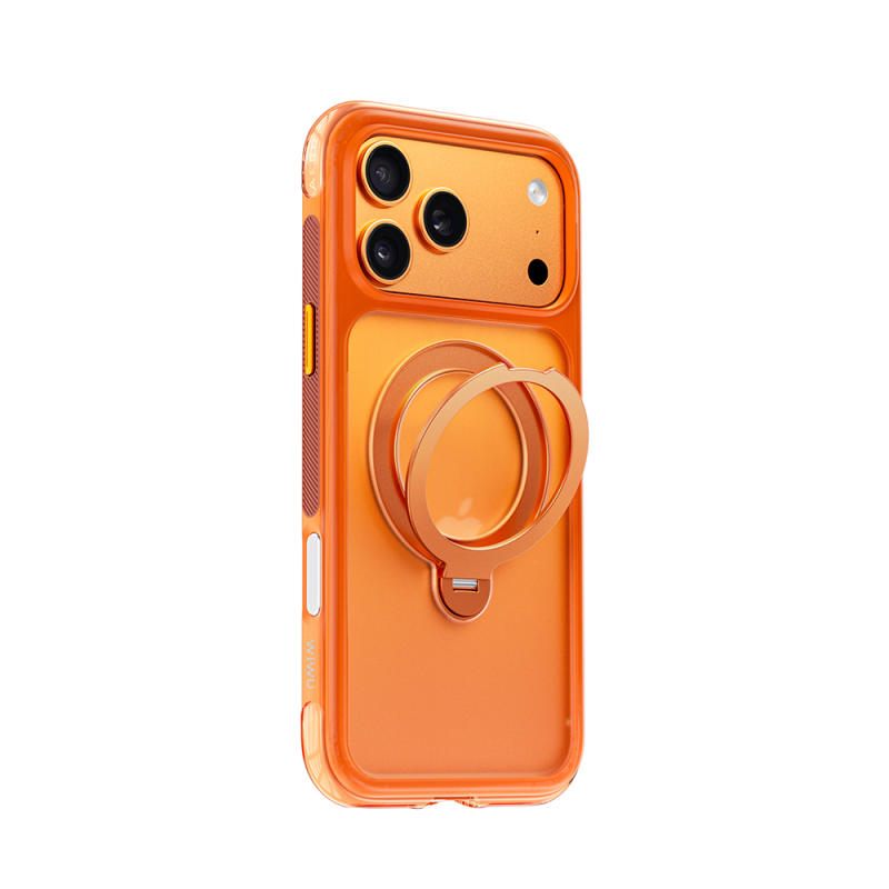 Apple iPhone 17 Pro Max Kılıf Wiwu AS-203 AeroShield Ultra Serisi M-safe Şarj Özellikli Airbag Tasarımlı Standlı Kapak - 6